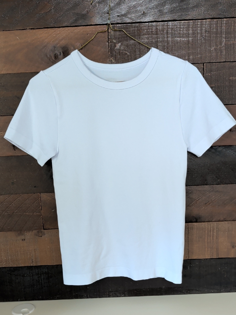 French Laundry Woman White Short Sleeve Crew Tee Size S/M